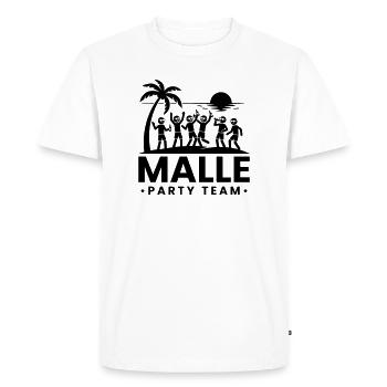 Vacances de l’équipe Malle Party - T-shirt Premium bio Homme - blanc - Devant - Nico (187cm)