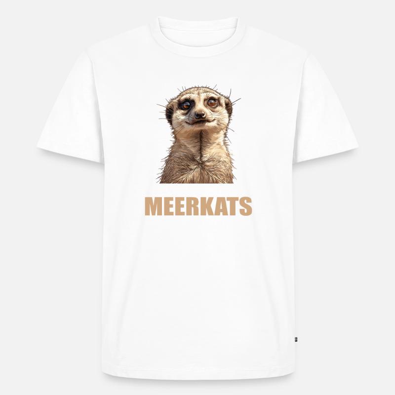 Suricate Erdmännchen - T-shirt Premium bio Homme - blanc