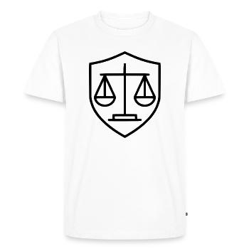 Avocat Droit Droit Avocat Balance Droit Judiciaire - T-shirt Premium bio Homme - blanc - Devant - Nico (187cm)