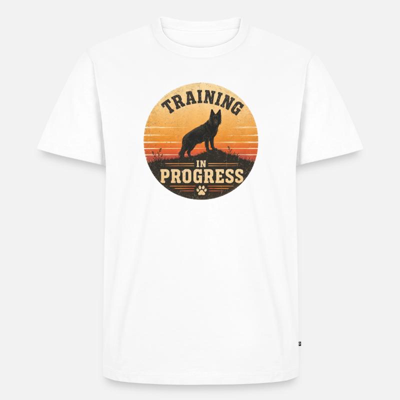 Training in Progress - Männer Premium Bio T-Shirt - Weiß