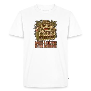 Antidote Is Roots - Männer Premium Bio T-Shirt - Weiß - Vorne - Nico (187cm)