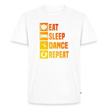 Gift idea for the breakdancer with break dance - Men's Premium Organic T-Shirt - white - Front - Nico (187cm)