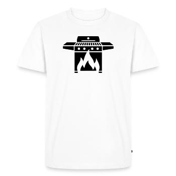 Gas Grill Grill Master BBQ Grill Party Father's Day - Men's Premium Organic T-Shirt - white - Front - Nico (187cm)