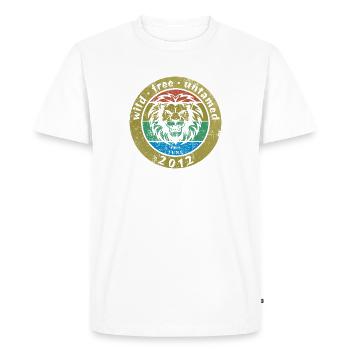 14. Geburtstag Sauvage, libre et indompté depuis 06/2012 - T-shirt Premium bio Homme - blanc - Devant - Nico (187cm)