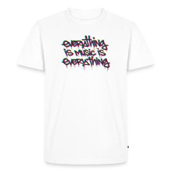 everything is music is everything tricolor - Men's Premium Organic T-Shirt - white - Front - Nico (187cm)