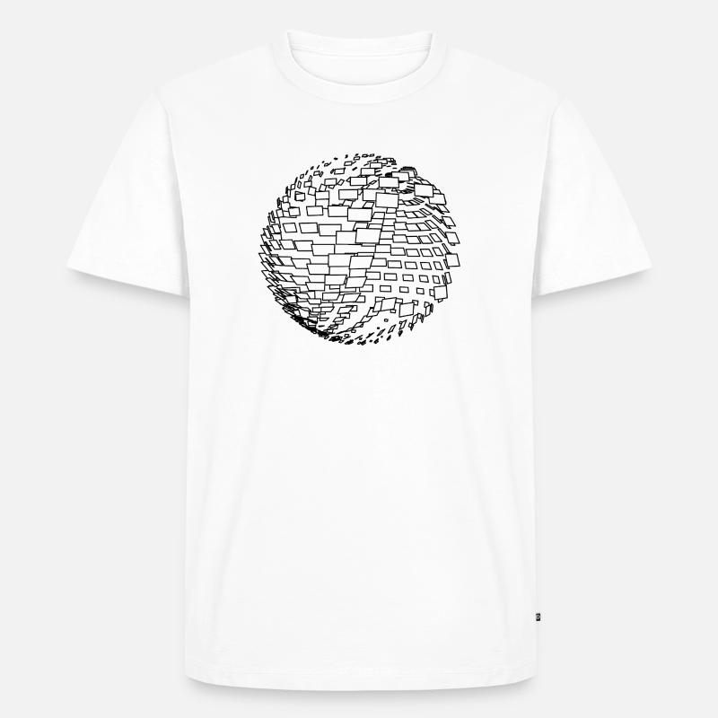 Parametric Kugel - Männer Premium Bio T-Shirt - Weiß