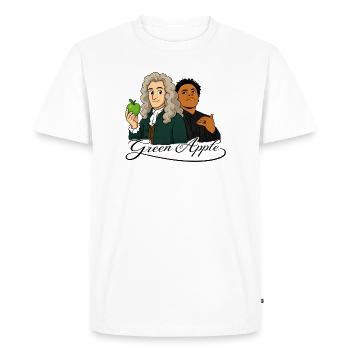 Pomme verte - T-shirt Premium bio Homme - blanc - Devant - Nico (187cm)