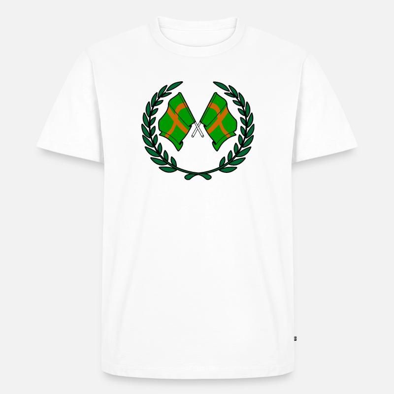 Walking Crest Custom - Männer Premium Bio T-Shirt - Weiß