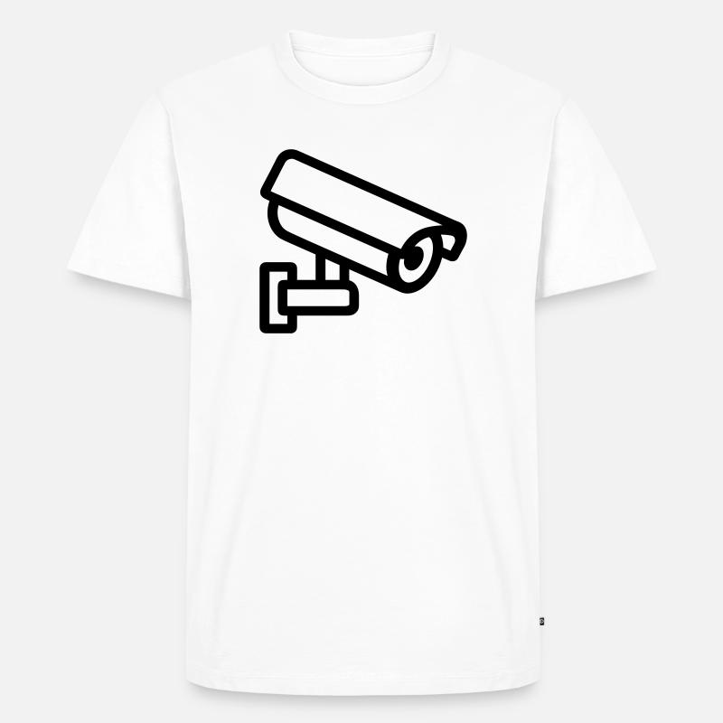 Kamera - Männer Premium Bio T-Shirt - Weiß