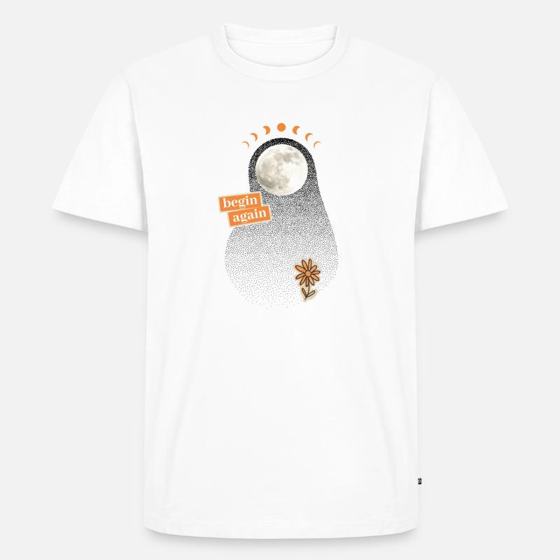 Neuanfang: begin again - Männer Premium Bio T-Shirt - Weiß
