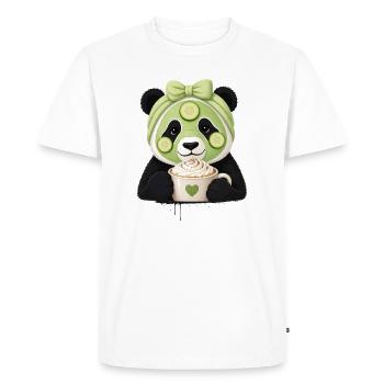 Motif beauté et soin de soi du panda - T-shirt Premium bio Homme - blanc - Devant - Nico (187cm)