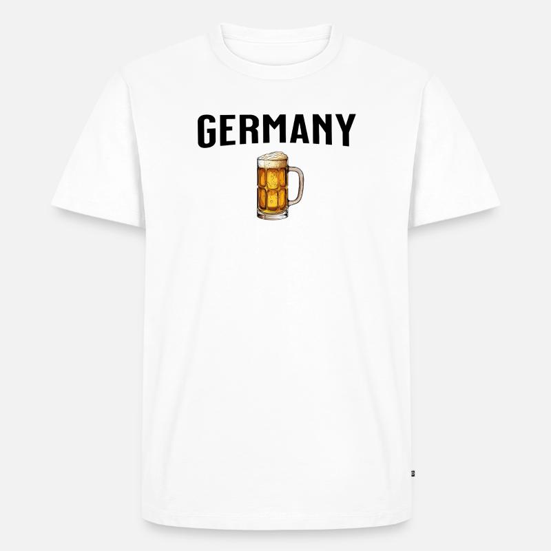 Germany Beer - Männer Premium Bio T-Shirt - Weiß