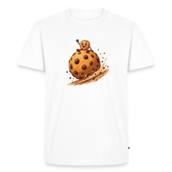 Cookie hero rides cookie planet - Men's Premium Organic T-Shirt - white - Front - Nico (187cm)