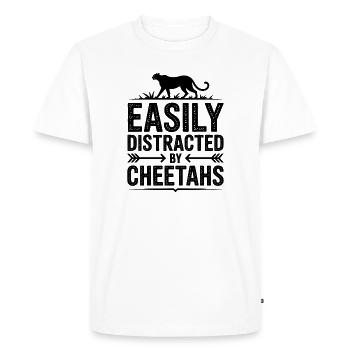 Cheetah Sayings Cheetah Funny Cheetah Gift - Men's Premium Organic T-Shirt - white - Front - Nico (187cm)
