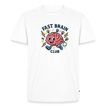 Club de l’Esprit Rapide - T-shirt Premium bio Homme - blanc - Devant - Nico (187cm)