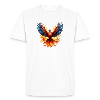 Ailes de couleur de vol du Phoenix Fire - T-shirt Premium bio Homme - blanc - Devant - Nico (187cm)