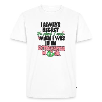 Introvert Plans - Men's Premium Organic T-Shirt - white - Front - Nico (187cm)