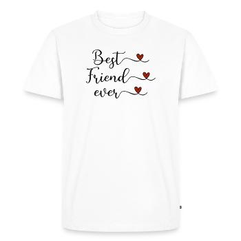 Best friend - Men's Premium Organic T-Shirt - white - Front - Nico (187cm)