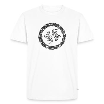 Mandala du Cercle Gecko - T-shirt Premium bio Homme - blanc - Devant - Nico (187cm)