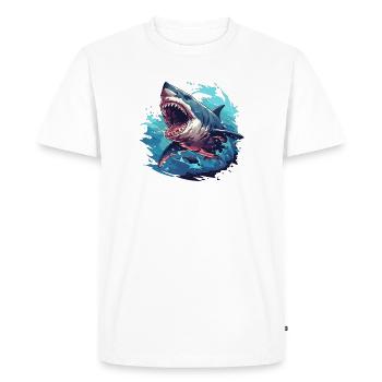 Great White Shark Great White Shark - Men's Premium Organic T-Shirt - white - Front - Nico (187cm)