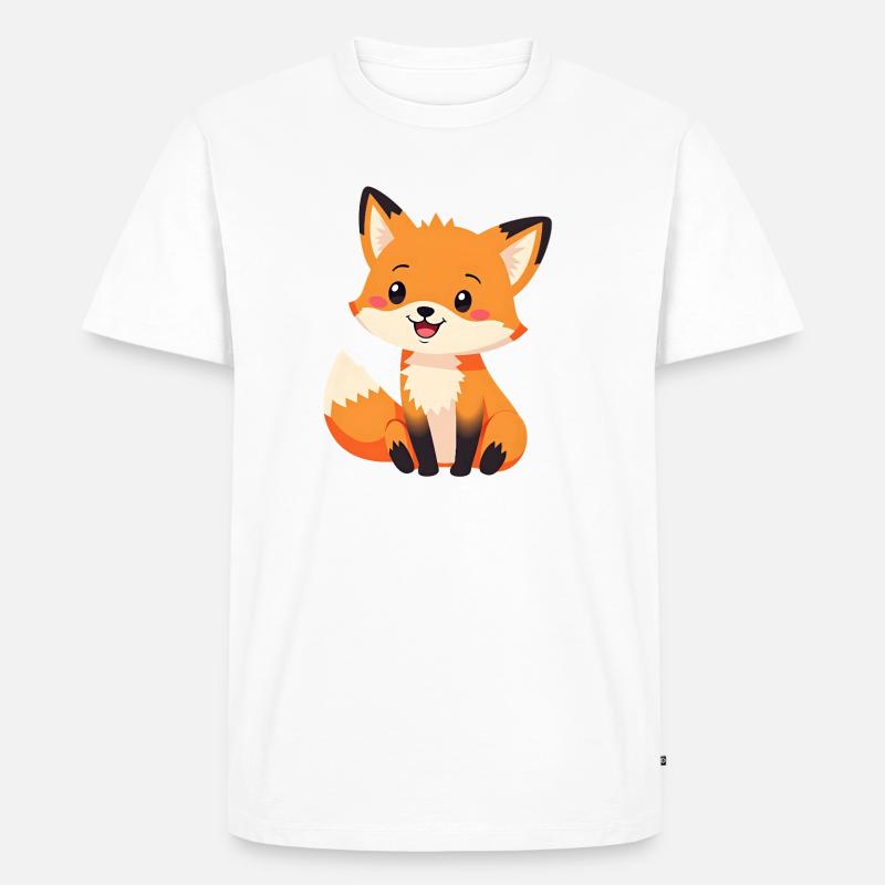 Fuchs - Männer Premium Bio T-Shirt - Weiß