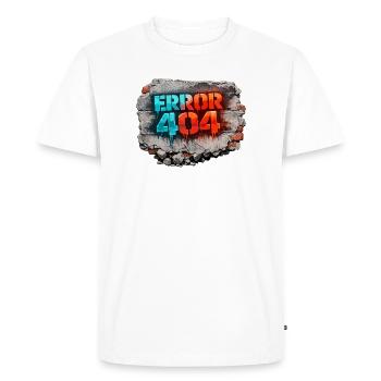 Erreur 404 Art de rue - T-shirt Premium bio Homme - blanc - Devant - Nico (187cm)