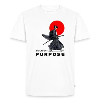 Urban Ronin | Solo On Purpose - Men's Premium Organic T-Shirt - white - Front - Nico (187cm)