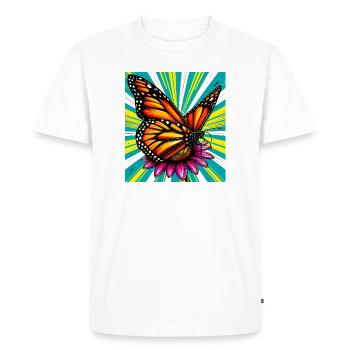 papillon - T-shirt Premium bio Homme - blanc - Devant - Nico (187cm)