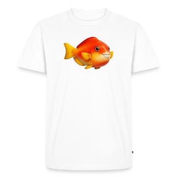 Pop Art des poissons rouges ardents - T-shirt Premium bio Homme - blanc - Devant - Nico (187cm)