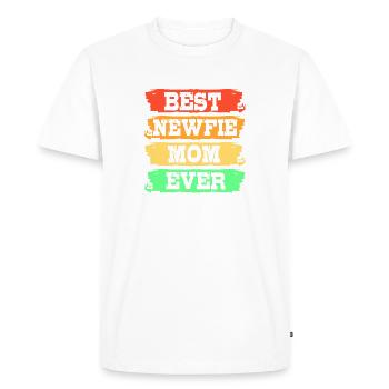 Maman de Terre-Neuve Maman - T-shirt Premium bio Homme - blanc - Devant - Nico (187cm)