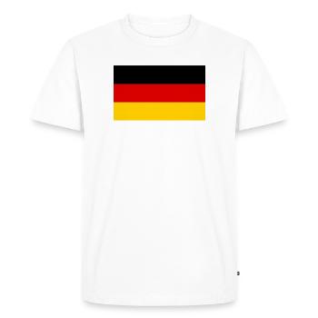 ALLEMAGNE ALLEMAGNE EUROPE FAN DE SPORT ALLEMAND - T-shirt Premium bio Homme - blanc - Devant - Nico (187cm)