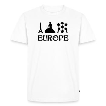 Europe - T-shirt Premium bio Homme - blanc - Devant - Nico (187cm)