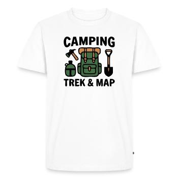 Backpack Trekking Hiking Camping Scout - Men's Premium Organic T-Shirt - white - Front - Nico (187cm)