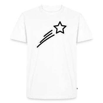 étoile filante - T-shirt Premium bio Homme - blanc - Devant - Nico (187cm)