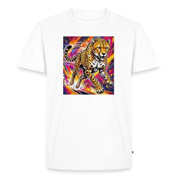 cheetah - Men's Premium Organic T-Shirt - white - Front - Nico (187cm)