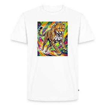 cheetah - Men's Premium Organic T-Shirt - white - Front - Nico (187cm)