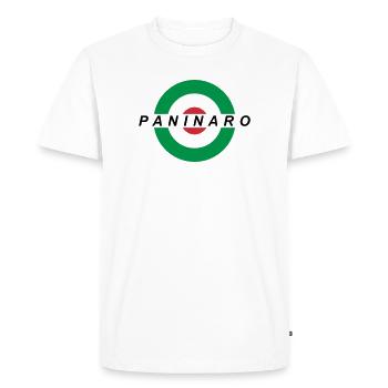 Paninaro - Men's Premium Organic T-Shirt - white - Front - Nico (187cm)