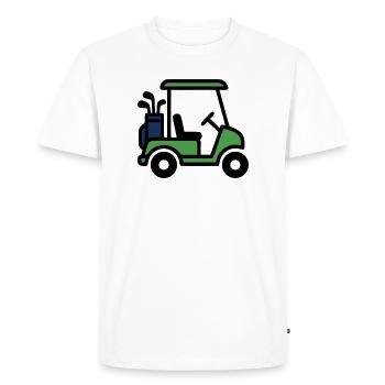 Voiturette de golf Voiture de golf Club de golf Hommes - T-shirt Premium bio Homme - blanc - Devant - Nico (187cm)