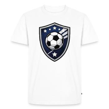 Blason du Soccer Shield - T-shirt Premium bio Homme - blanc - Devant - Nico (187cm)