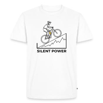 Montée éclair - T-shirt Premium bio Homme - blanc - Devant - Nico (187cm)