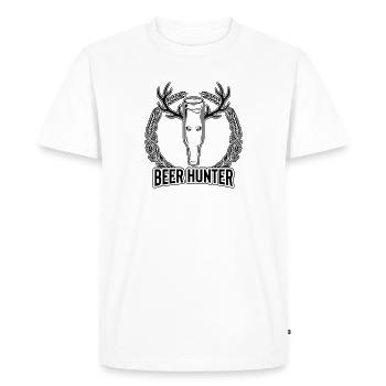 Beer Hunter White Award - Men's Premium Organic T-Shirt - white - Front - Nico (187cm)