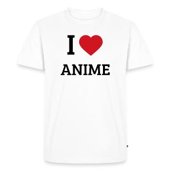 I Love Anime – Funny Anime & Manga Design - Men's Premium Organic T-Shirt - white - Front - Nico (187cm)