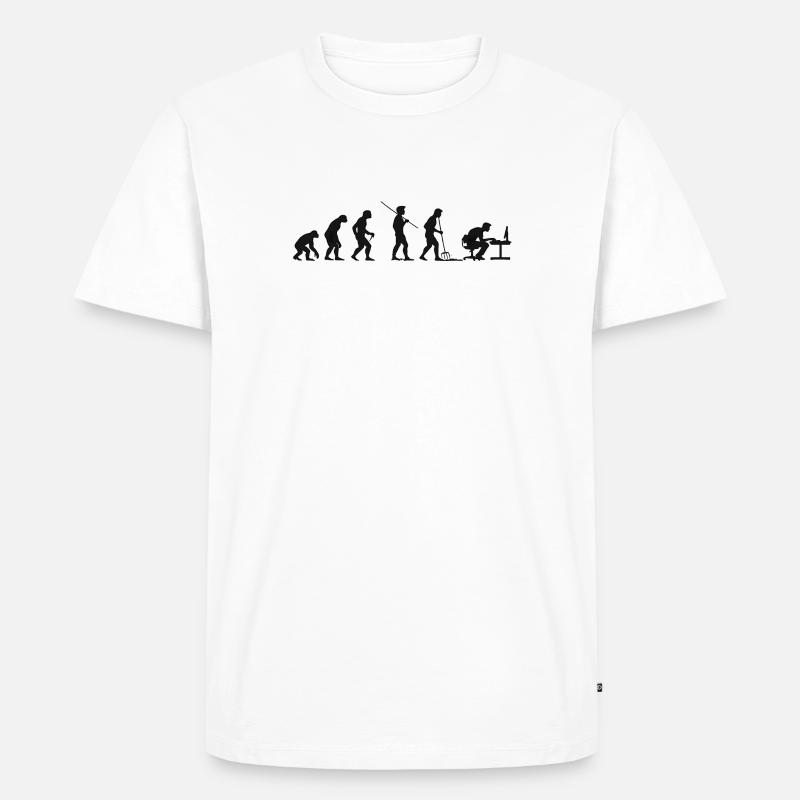 Programmeur Computer Freak Evolution - T-shirt Premium bio Homme - blanc