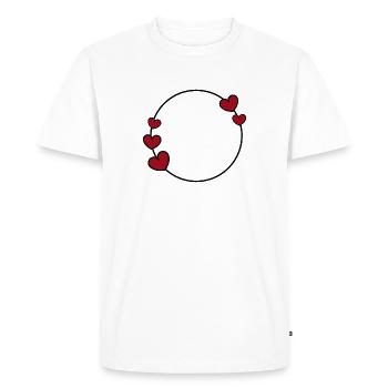 Cercle du Cœur - T-shirt Premium bio Homme - blanc - Devant - Nico (187cm)