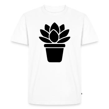 Succulent Houseplant Plant Mom Botany - Men's Premium Organic T-Shirt - white - Front - Nico (187cm)