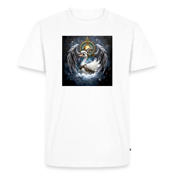 Canard Ailé Steampunk Cosmique - T-shirt Premium bio Homme - blanc - Devant - Nico (187cm)