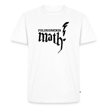 Puliriopatata Math et Tempête - T-shirt Premium bio Homme - blanc - Devant - Nico (187cm)