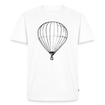 Montgolfière - Illustration - T-shirt Premium bio Homme - blanc - Devant - Nico (187cm)