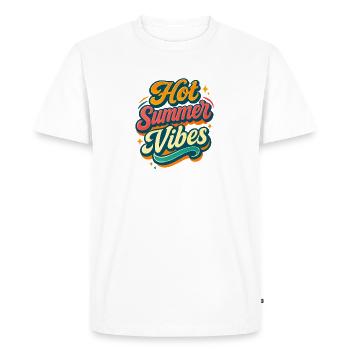 Ambiances chaudes de l’été - T-shirt Premium bio Homme - blanc - Devant - Nico (187cm)
