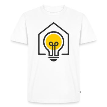 Motif d’ampoule de maison électricien - T-shirt Premium bio Homme - blanc - Devant - Nico (187cm)
